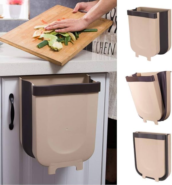 Foldable Waste Bin for Kitchen Cabinet Door