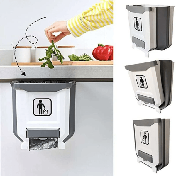 Foldable Waste Bin for Kitchen Cabinet Door - Image 2