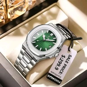 POEDAGAR 613 Luminous Luxury Quartz Watch for Men - Elegant Design